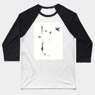 Sweetness - Hummingbird & Flower Painting Baseball T-Shirt